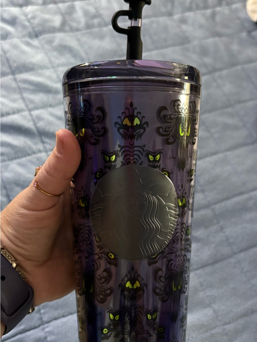 Starbucks Purple Halloween Pattern Tumbler-new from parks - Picture 4 of 6